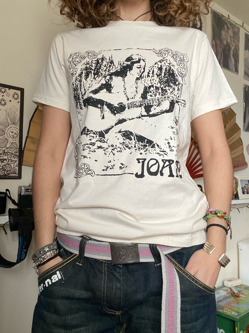 JOAN BAEZ White Unisex Tshirt